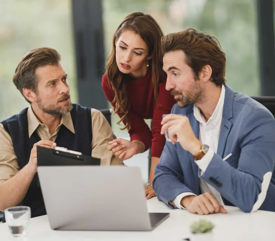 team at office discussing