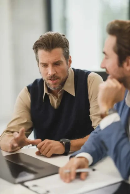 two business man on discussion