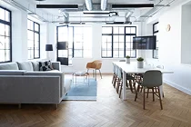 floor interior home ceiling loft office footer