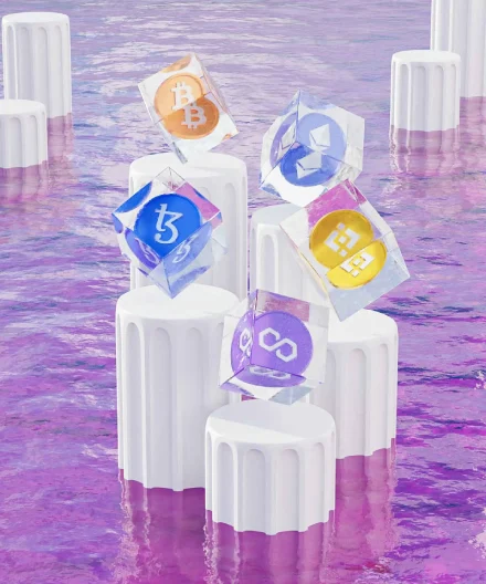cryptocurrency abstract shapes