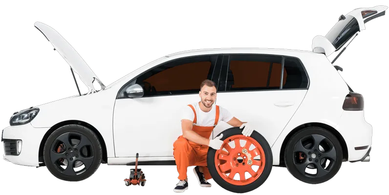 auto mechanic squatting