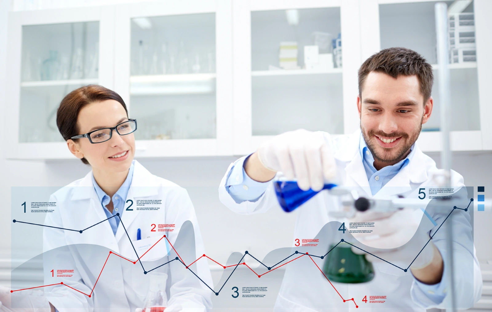 science chemistry and people concept young science