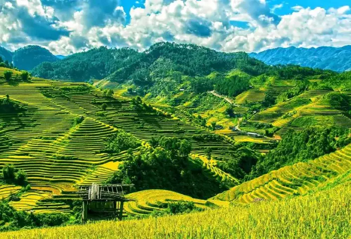 landscape mountain field farm