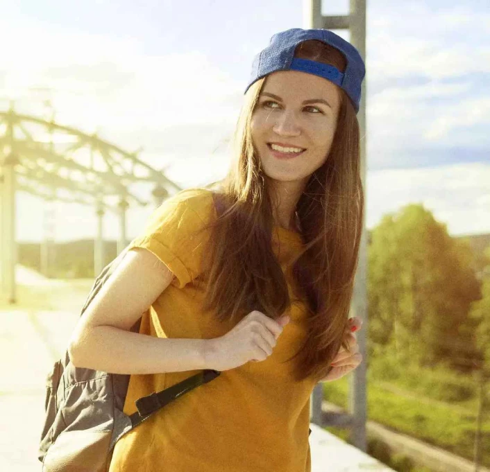 woman at sky railway photography morning