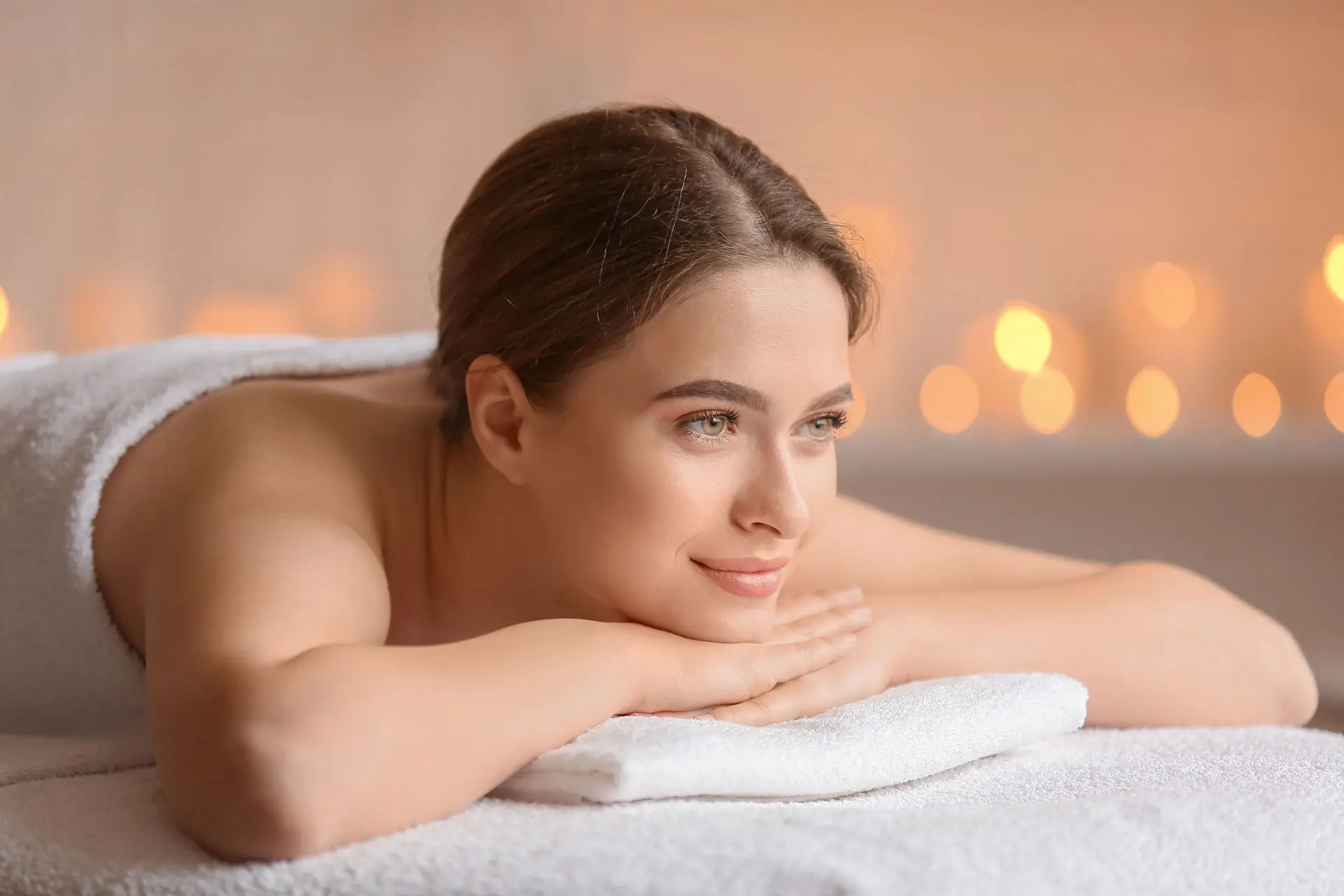 woman massages