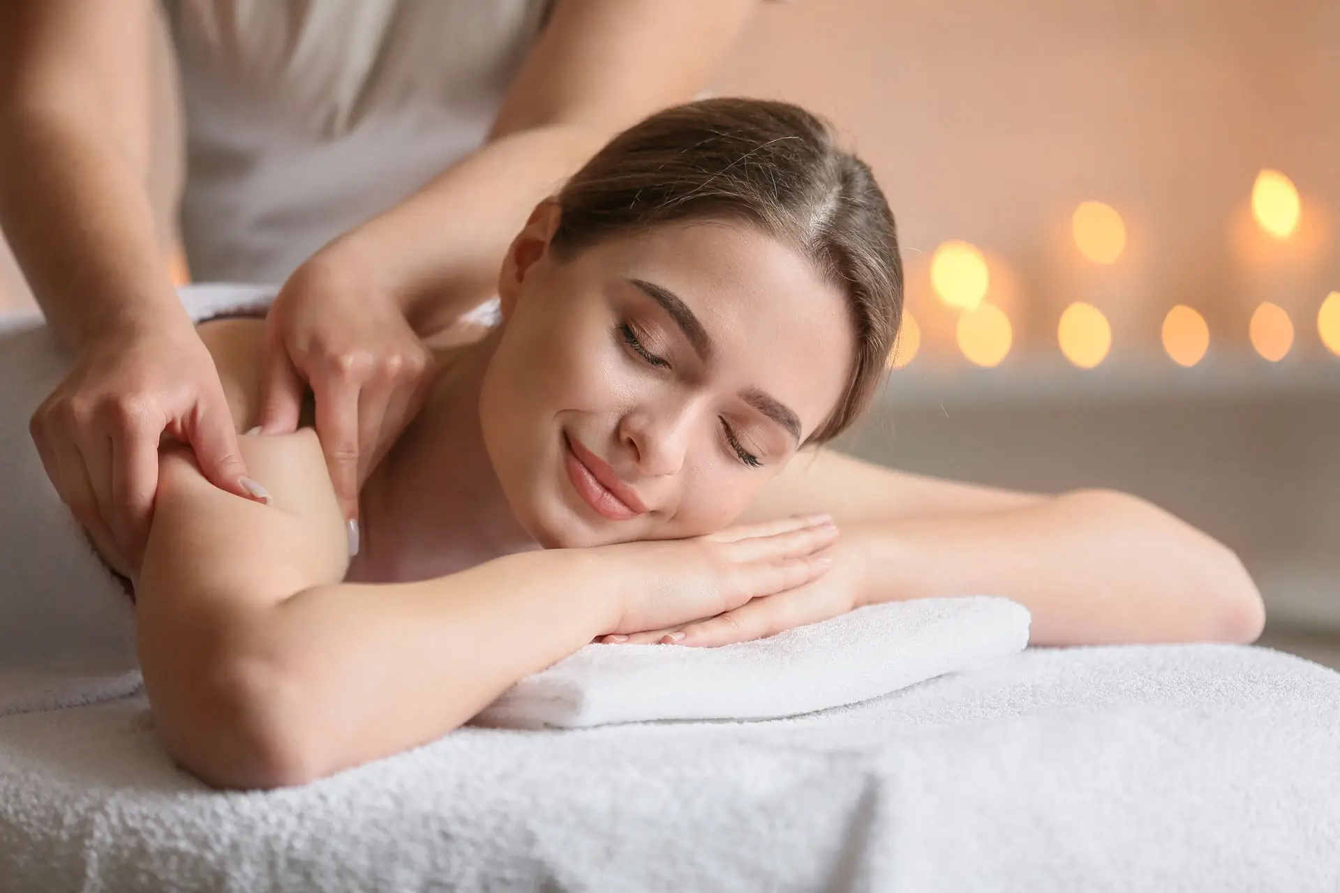 woman massages