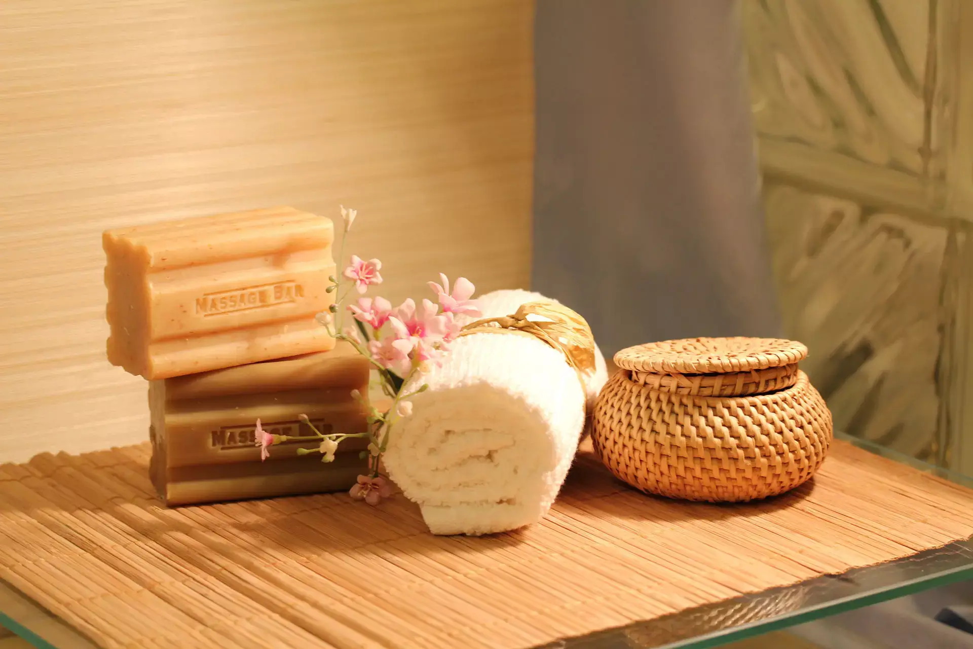 wood towel basket