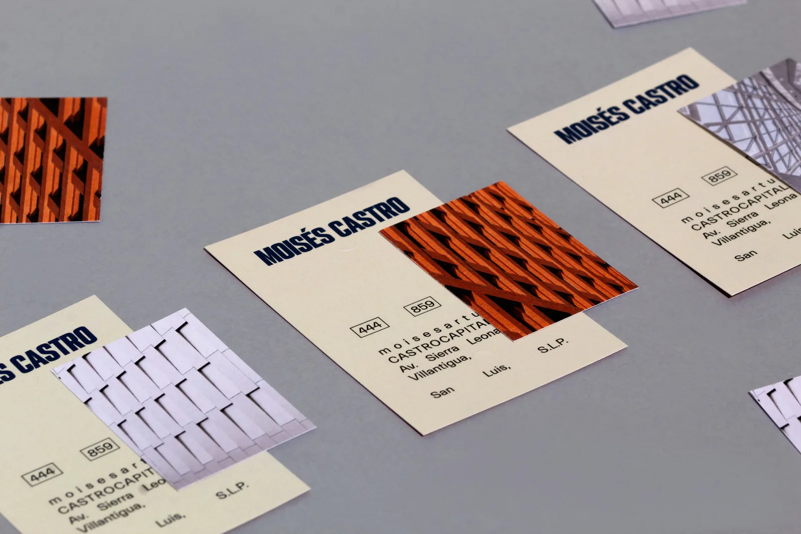 Minimalist business cards showcasing clean and modern brand design