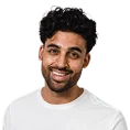 casual man with white t-shirt
